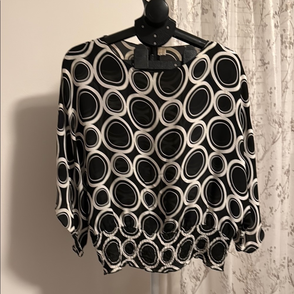 Chic Black and White Women's Top